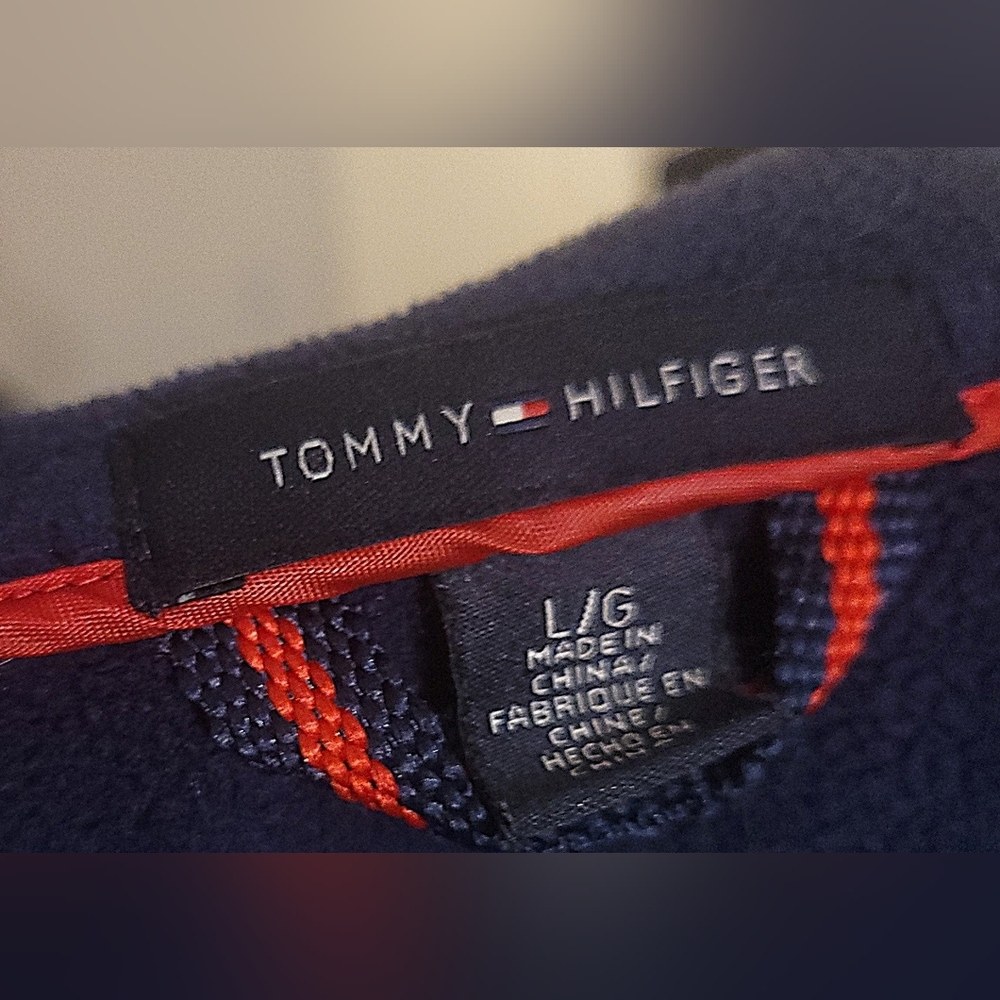 Tommy Hilfiger Coat Women's Size Large Navy Blue Iconic Soft Shell Hooded Jacket - Picture 9 of 11